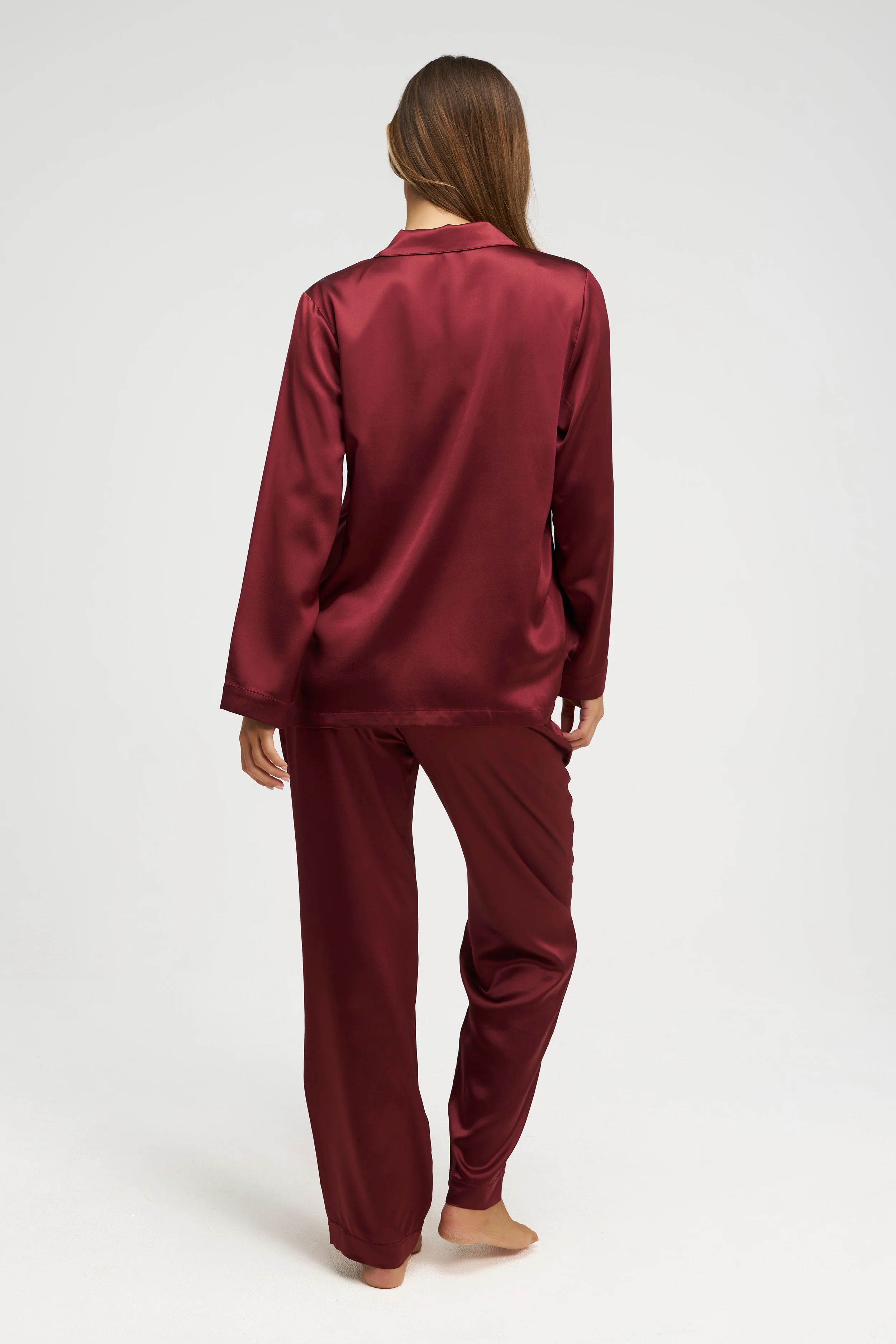 Long Premium Silk PJ Set - Image 3
