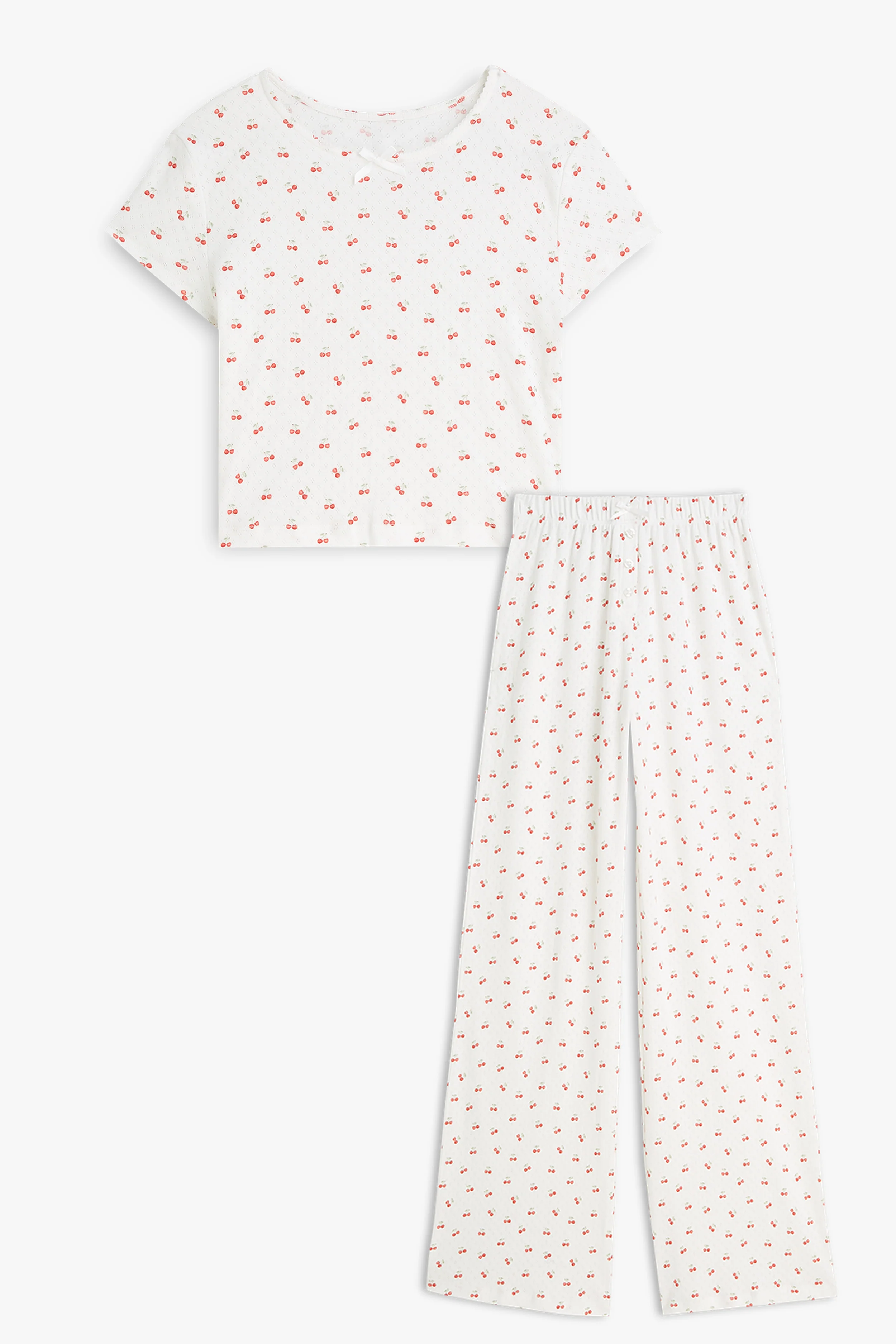 Pointelle Baby Tee and Pants Set - Image 6