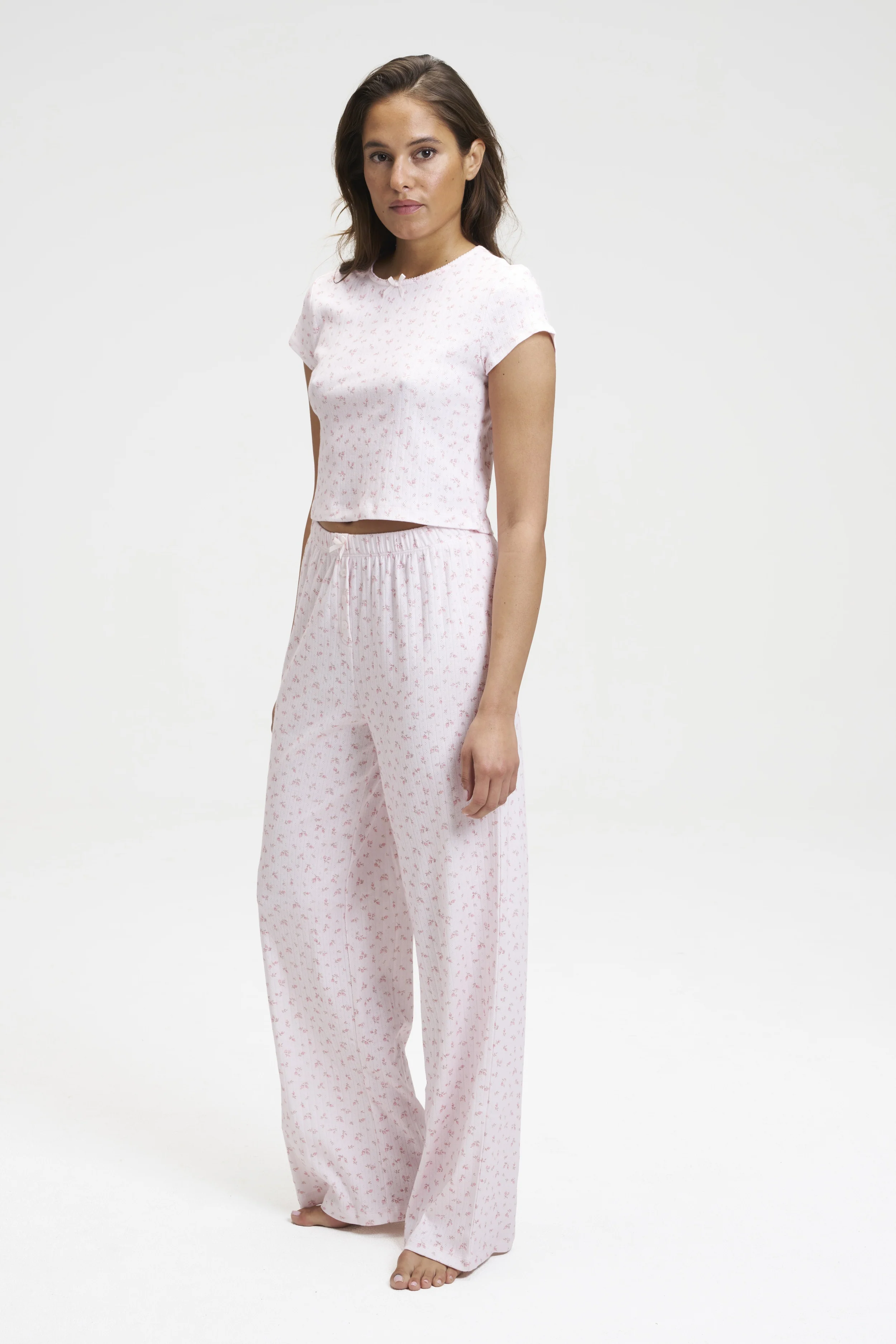 Pointelle Baby Tee and Pants Set